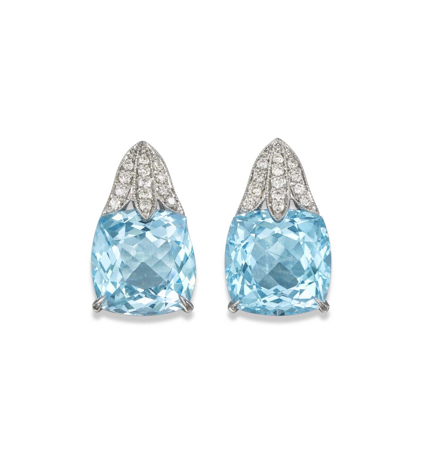 Blue Topaz Adenium Earrings