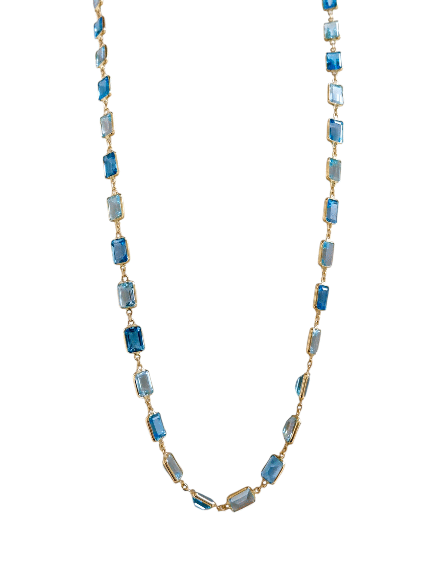 Delphinium London Blue Topaz and Blue Topaz Necklace