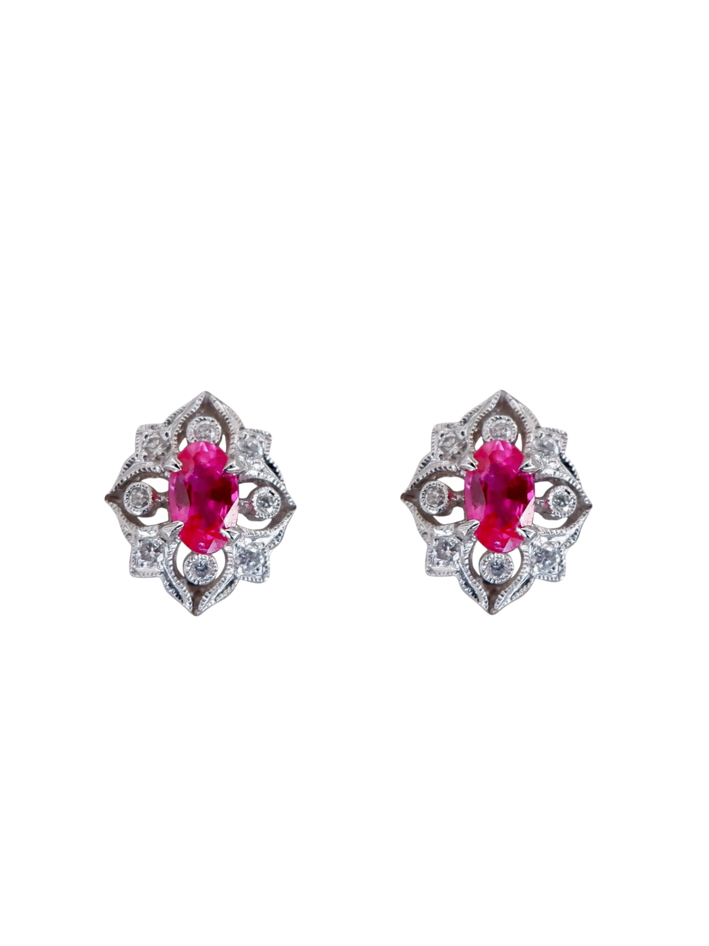 Diamond Carnation Earrings
