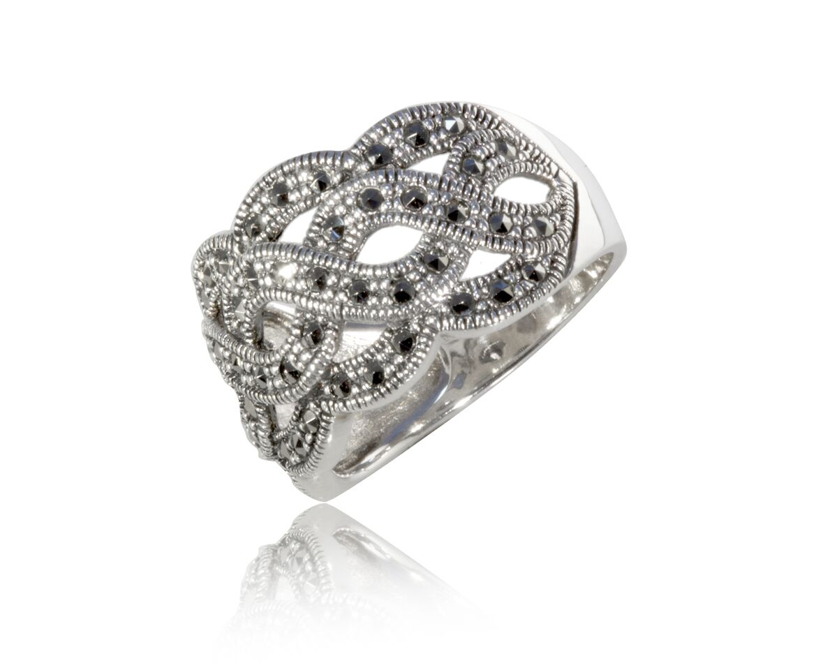 Simply Marcasite Waves Ring